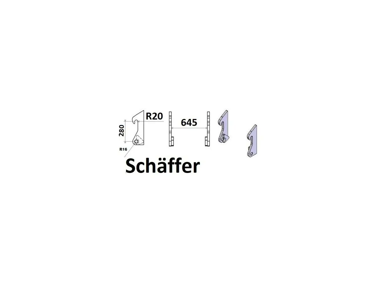 Anschweißöse Schäffer aanlasoren schuin hydro(645MM)